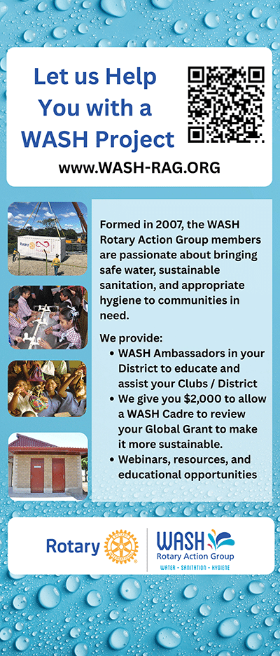 WASH-RAG Projects - Retractable WASH-RAG Banner